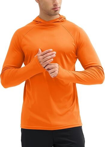 Boladeci Men's UPF 50+ Sun Protection Lightweight Hoodie Shirts Long Sleeve Fishing Shirts SPF UV Hiking Swim in Kuwait