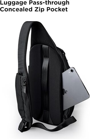 Alpaka Metro Crossbody الكتف الأيمن 7.5L - Crossbody Bag Men ، حقيبة الظهر حبال - تناسب 11 بوصة - كتف واحد مع سحاب YKK - جيب زجاجة ماء قابلة للتوسيع - غلاف الهاتف - أسود Axoflux 210d in Saudi Arabia