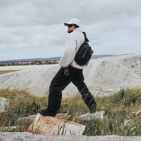 Alpaka Metro Crossbody الكتف الأيمن 7.5L - Crossbody Bag Men ، حقيبة الظهر حبال - تناسب 11 بوصة - كتف واحد مع سحاب YKK - جيب زجاجة ماء قابلة للتوسيع - غلاف الهاتف - أسود Axoflux 210d in Saudi Arabia