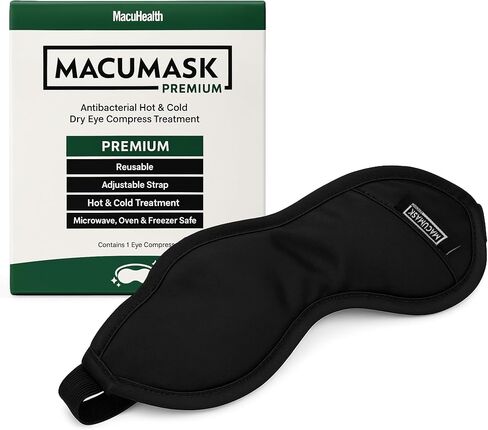 Macuehealth Macumask - ضغط عين الحرارة الرطبة للعينين الجافة ، التهاب الجفن ، MGD وسلالة العين الرقمية ، حزام قابل للتعديل ، تقنية العقيمة ، الميكروويزر آمن ، ضغط ساخن أو بارد (قسط) in Kuwait