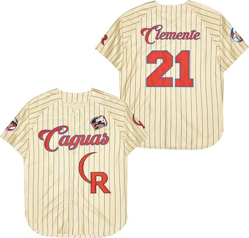 Men Criollos Caguas #21 Roberto Clemente Baseball Jersey Puerto Rico Jerseys Stitched in Saudi Arabia