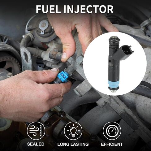 Fuel Injector for Jeep Cherokee 4.0L Flow Matched No.04854181 | Fuel Injection Nozzle Black 6 Pcs in Saudi Arabia