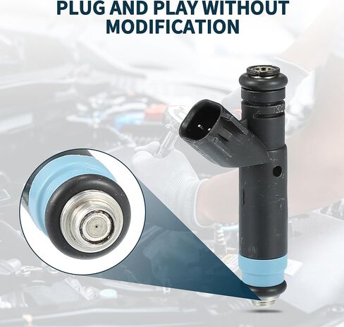 Fuel Injector for Jeep Cherokee 4.0L Flow Matched No.04854181 | Fuel Injection Nozzle Black 6 Pcs in Saudi Arabia