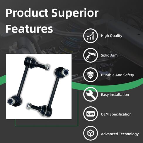 ‎‎K750578 K750579 2PCS Front Stabilizer Sway Bar End Links Fit for Dodge 2011 2012 2013 2014 2015 2018 Durango, for Jeep 2011 2012 2013 2014 2015 Grand Cherokee V8 5.7L/V6 3.6L/V6 3.0L in Saudi Arabia