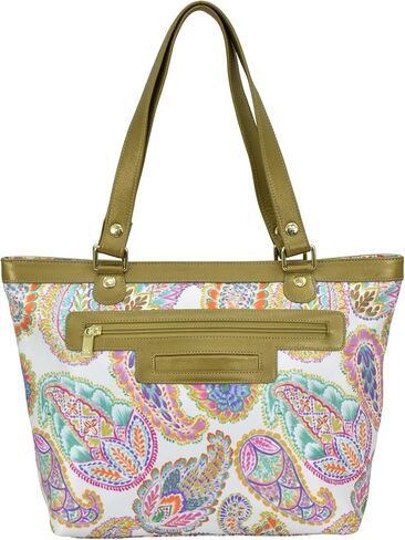 Anuschka Zip Top City Tote Tote-Wanderlust Collection-Nylon Accoun in Saudi Arabia