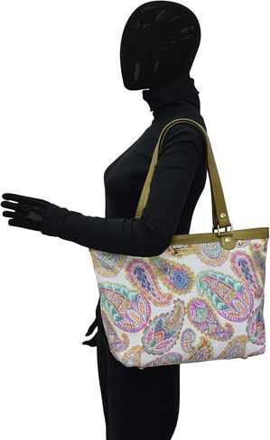 Anuschka Zip Top City Tote Tote-Wanderlust Collection-Nylon Accoun in Saudi Arabia