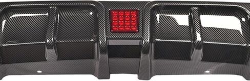 Carbon Fiber Rear Bumper Diffuser Lip W/LED Light Fit for 2017 2018 2019 2020 2021 2022 in-FI-NITI Q60 ABS in Saudi Arabia