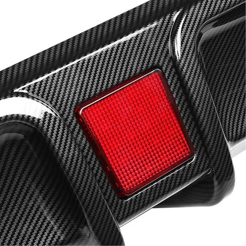 Carbon Fiber Rear Bumper Diffuser Lip W/LED Light Fit for 2017 2018 2019 2020 2021 2022 in-FI-NITI Q60 ABS in Saudi Arabia