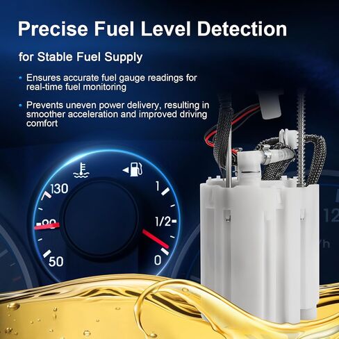 Electric Fuel Pump Assembly w/Fuel Sending Unit Compatible with 2011 2012 2013 2014 Hyundai Sonata, 2012-2015 Kia Optima (2.4L L4), Replaces E9120M, E9057M in Saudi Arabia