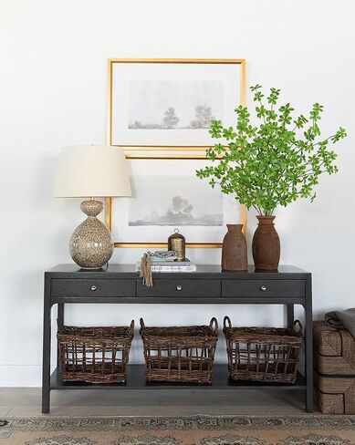 Fake Plants Branches Artificial Greenery Stems Set of 3, Faux Greenery Stems for Vase, 24.4" Artificial Fiddle Stems with Fig Fruits, Fake Greenery for Dining Room Bathroom Living Room Centerpieces in Saudi Arabia