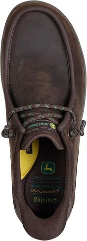 Skechers Men's John Deere Leather Moc Toe Bungee Hands Free Slip-ins Oxford in Saudi Arabia