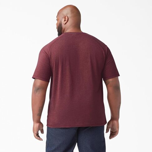 Dickies Cooling Short Sleeve Pocket T-Shirt, Burgundy Heather, LT in Saudi Arabia