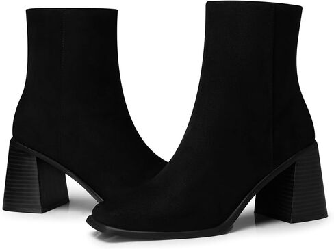 CELLENZ Women Heel Ankle Boots: 2.9 Inch Comfortable Chunky Booties | Walk Wear All Day Comfort - Fashion 2026 Fall Winter Shoes - Office & Weekend & Night Out &Travel in Saudi Arabia