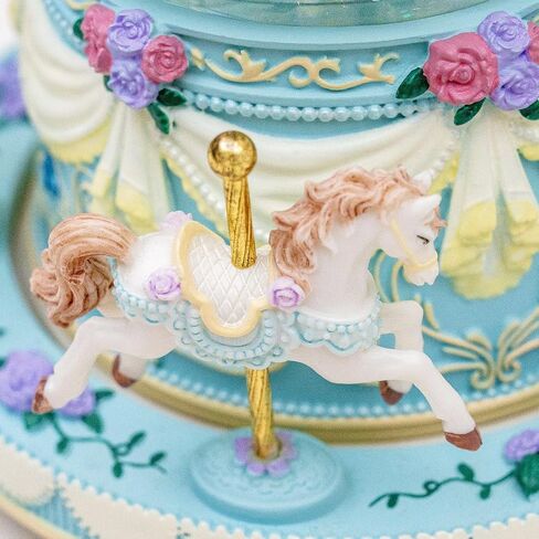 Upgraded Remote Control Carousel Snow Globe Music Box, Carousel Horses Musical Gift for Girls Women Daughter Wife, Romantic Christmas Anniversary Birthday Plays 64 Tunes in Saudi Arabia