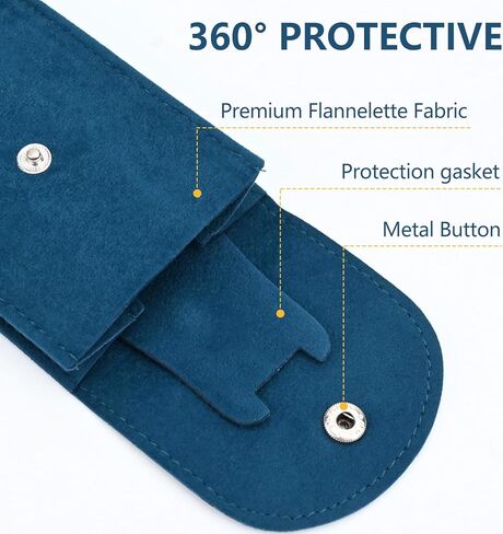 2PCS Watch Pouch ، Flannelette Watch Storage Bag Watch Watch Travel Watch Watch Organizer Bag للرجال والنساء (أسود) in Kuwait