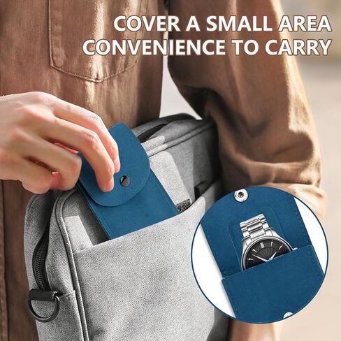 2PCS Watch Pouch ، Flannelette Watch Storage Bag Watch Watch Travel Watch Watch Organizer Bag للرجال والنساء (أسود) in Kuwait