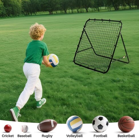 Soccer Rebounder 3.3x3.3FT/4.93×4.93FT Portable Soccer Net Thickened Tube Adjustable Angle for Lacrosse Softball Baseball Football Training, Easy Setup, Aids & Equipment for Kids Teens in Saudi Arabia