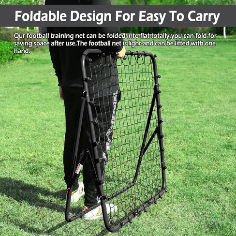 Soccer Rebounder 3.3x3.3FT/4.93×4.93FT Portable Soccer Net Thickened Tube Adjustable Angle for Lacrosse Softball Baseball Football Training, Easy Setup, Aids & Equipment for Kids Teens in Saudi Arabia