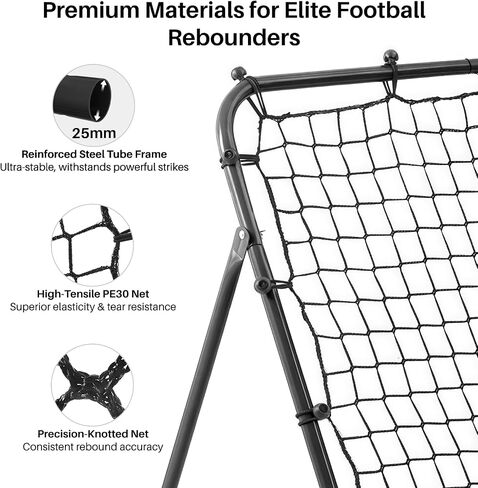 Soccer Rebounder 3.3x3.3FT/4.93×4.93FT Portable Soccer Net Thickened Tube Adjustable Angle for Lacrosse Softball Baseball Football Training, Easy Setup, Aids & Equipment for Kids Teens in Saudi Arabia