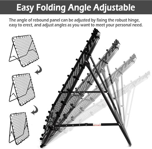 Soccer Rebounder 3.3x3.3FT/4.93×4.93FT Portable Soccer Net Thickened Tube Adjustable Angle for Lacrosse Softball Baseball Football Training, Easy Setup, Aids & Equipment for Kids Teens in Saudi Arabia