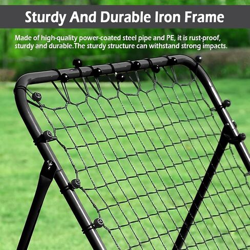 Soccer Rebounder 3.3x3.3FT/4.93×4.93FT Portable Soccer Net Thickened Tube Adjustable Angle for Lacrosse Softball Baseball Football Training, Easy Setup, Aids & Equipment for Kids Teens in Saudi Arabia
