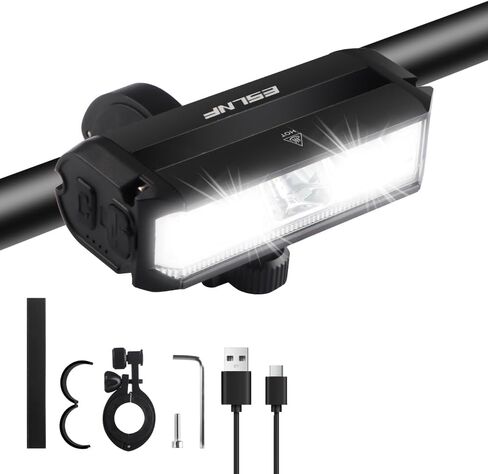 Sidaqi 1800 لومن أضواء الدراجة فائقة السطوع مع 5 أوضاع USB قابلة لإعادة الشحن للدراجة الأمامية مقاومة للماء للدراجة الأمامية للركوب الليلي in Saudi Arabia
