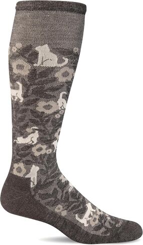 Sockwell Women's Cat -Pestry Moderate Compression Sock ، الفحم - M/L in Saudi Arabia