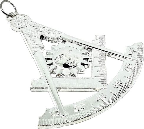 الماضي Master Mason Mason Twlar Jewel Square & Compass Silver Plated 3 " in Kuwait