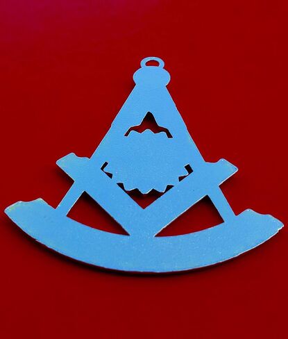 الماضي Master Mason Mason Twlar Jewel Square & Compass Silver Plated 3 " in Kuwait