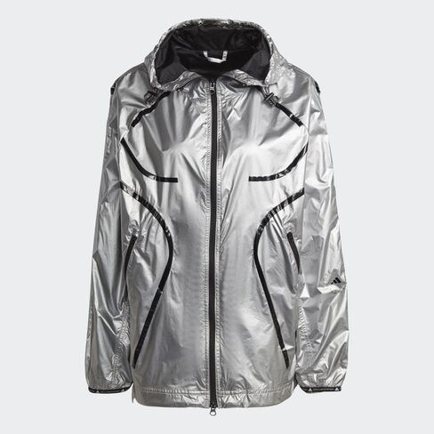 adidas Shine Stupace Jacket GU1607 Silver Metallic/Black SM in Saudi Arabia