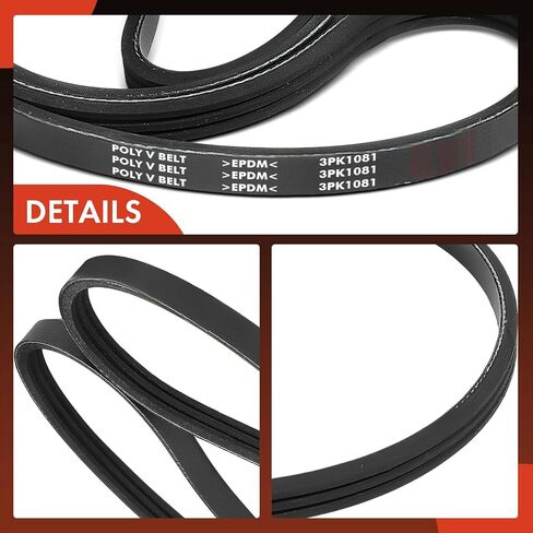 A-Premium Engine Serpentine Drive Belt Compatible with Acura Legend 1986-1990 & Sterling 825 1987-1988, 827 1989-1991, V6 2.5L 2.7L in Saudi Arabia
