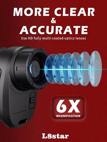 Golf Range Finder with Magnetic Strip, 800 Yards Golf Rangefinder with Slope, High-Precision Fast Flagpole Lock with Pulse Vibration Slope Laser Range Finder for Golf,Hunting (Black) in Saudi Arabia