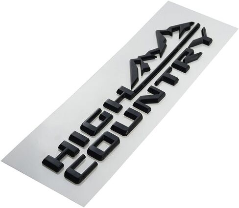 1PC 19-21 Tahoe Silverado High Country Fender Letter Logo Emblem Badge Replacement for High Country (Gloss Black) in Saudi Arabia