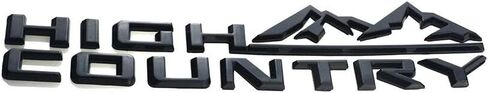 1PC 19-21 Tahoe Silverado High Country Fender Letter Logo Emblem Badge Replacement for High Country (Gloss Black) in Saudi Arabia