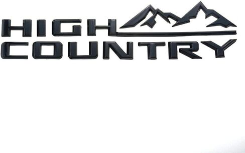 1PC 19-21 Tahoe Silverado High Country Fender Letter Logo Emblem Badge Replacement for High Country (Gloss Black) in Saudi Arabia