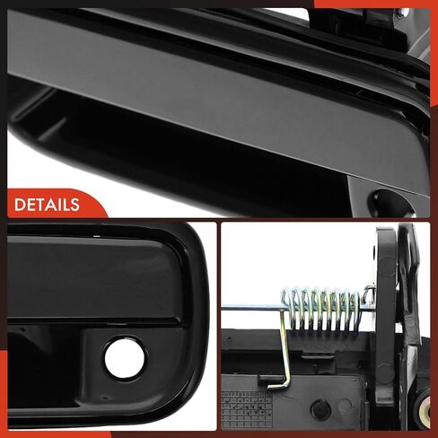 A-Premium الأمامي المقبض السائق اليسرى الجانب الخارجي مع ثقب المفتاح متوافق مع Toyota 4runner 1999 2000 2001 ، ساذجة أسود ، استبدل# 69220-35100 in Saudi Arabia