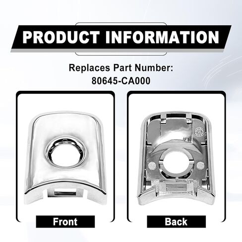 غطاء مقبض الباب الخارجي 80645-CA000 مع ثقب المفتاح ، متوافق مع inflnltl FX35/ FX45 2003-2008 ، NLSSAN MURANO 2003-2007 ، Rogue 2008-2013 ، استبدل OE # 80645CA000 in Kuwait