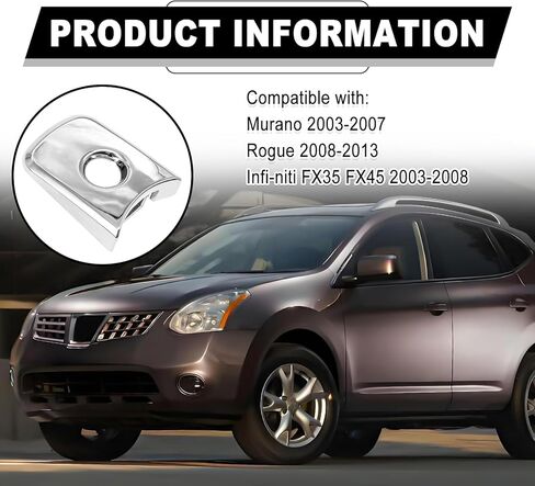 غطاء مقبض الباب الخارجي 80645-CA000 مع ثقب المفتاح ، متوافق مع inflnltl FX35/ FX45 2003-2008 ، NLSSAN MURANO 2003-2007 ، Rogue 2008-2013 ، استبدل OE # 80645CA000 in Kuwait