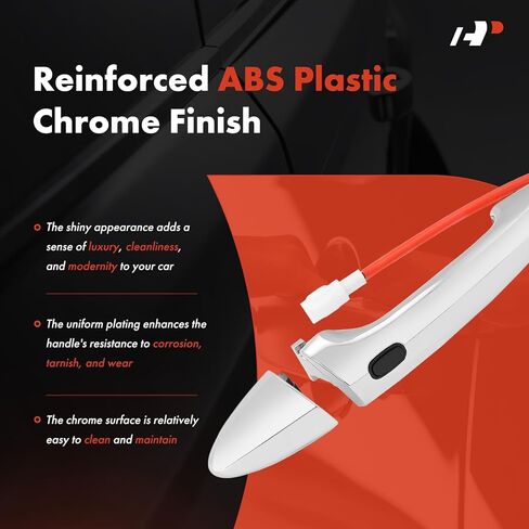 A-Premium Front Right Passenger Side Exterior Door Handle Compatible with Lexus ES350 2007-2012, LS460 2007-2017, LS600h 2008-2016, Chrome in Saudi Arabia