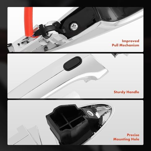 A-Premium Front Right Passenger Side Exterior Door Handle Compatible with Lexus ES350 2007-2012, LS460 2007-2017, LS600h 2008-2016, Chrome in Saudi Arabia