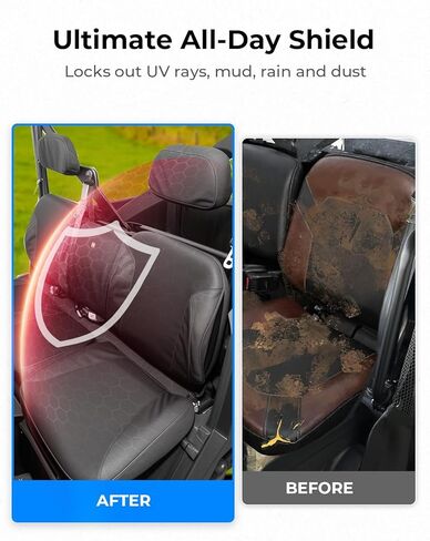 مجموعة مقعد Kemimoto UTV Wingback متوافقة مع Polaris Ranger Crew XP 1000 2022-2025 ، 1680D Oxford Fabric Pet Proot Provisorys in Kuwait