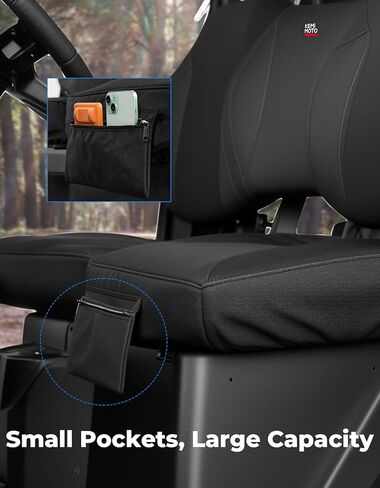 مجموعة مقعد Kemimoto UTV Wingback متوافقة مع Polaris Ranger Crew XP 1000 2022-2025 ، 1680D Oxford Fabric Pet Proot Provisorys in Kuwait