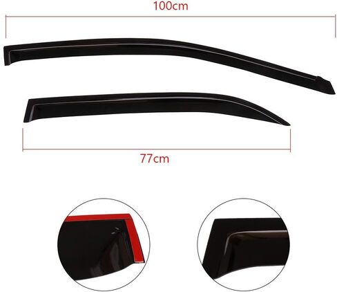 SCITOO Outside Mount Window Visor Deflector Rain Guard Dark Smoke, 4 Pcs Set Fit for 2009-2013 for Toyota Corolla in Saudi Arabia