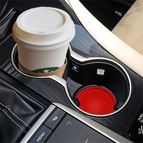 Xotic Tech Interior Center Censole Renrest Black Storage Organizer Box Coin Coin Corner Continer Tray Retray + Red Cust Coaster ، متوافق مع Mercedes Benz A B in Saudi Arabia