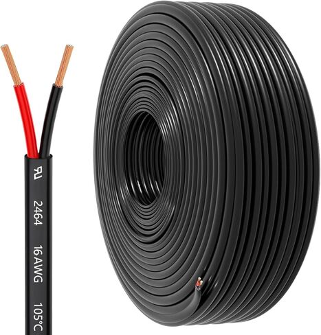 12 Gauge Wire 2 Conductor Electrical Wire, 12 AWG 3.3mm² Wire PVC Cord, 12V/24V DC Low Voltage/Copper-clad Aluminum(CCA)/Flexible/2 Wire for Automotive Wire LED Strips Lamp Lighting Marine(9.2M/30FT) in Saudi Arabia