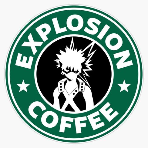 قهوة الانفجار العام (Bakugo) ملصق Vinyl Secal Scal Laptop Window Car Pumper Sticker 5 بوصة ، LGC-RDCF-SCHER-035 in Saudi Arabia