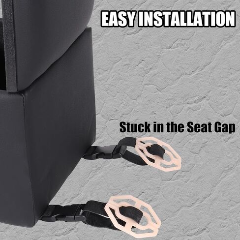 GEARUP Universal Truck Seat/Bench Organizer مع حاملي الكأس ، ومسند ذراع ، ومنظم وحدة التحكم في مركز السيارات العالمي المبطنة للسيارات والشاحنات ، الأسود ، in Saudi Arabia