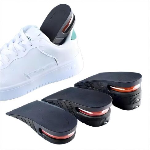 Height Increase Insoles Shoe Insert, 3-Layer 6CM Air Cushion Design, Black in Saudi Arabia