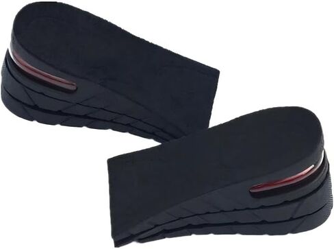 Height Increase Insoles Shoe Insert, 3-Layer 6CM Air Cushion Design, Black in Saudi Arabia