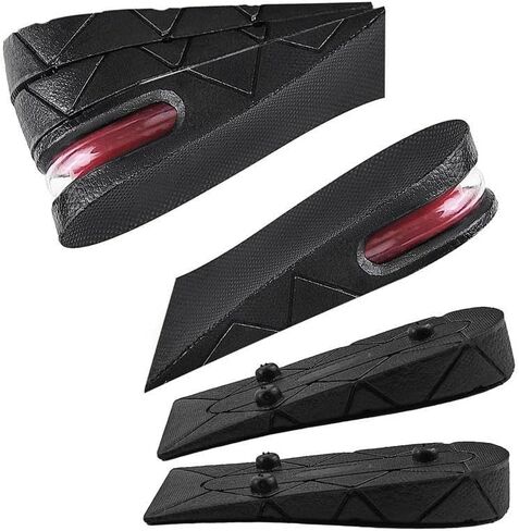 Height Increase Insoles Shoe Insert, 3-Layer 6CM Air Cushion Design, Black in Saudi Arabia